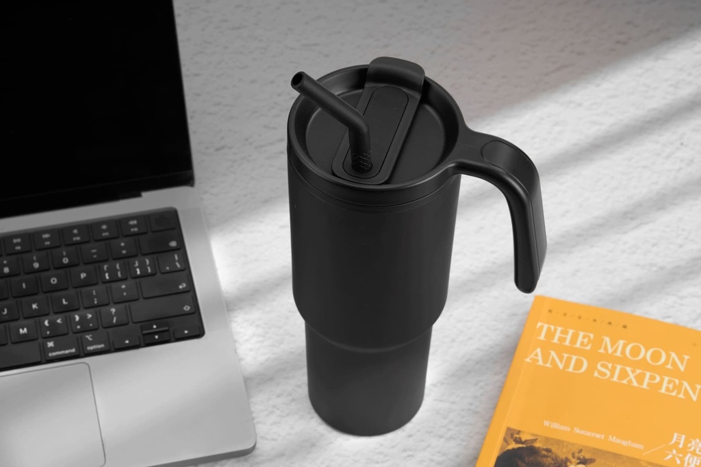 FORZA 360 - Hans Larsen Recycled Stainless Steel/ PP Tumbler with 360 Branding - Navy Blue