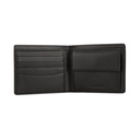CROSS HARDCOVER A5 NOTEBOOK + PEN + BI-FOLD WALLET WITH 4 CARD SLOTS + COIN POCKET - BLACK